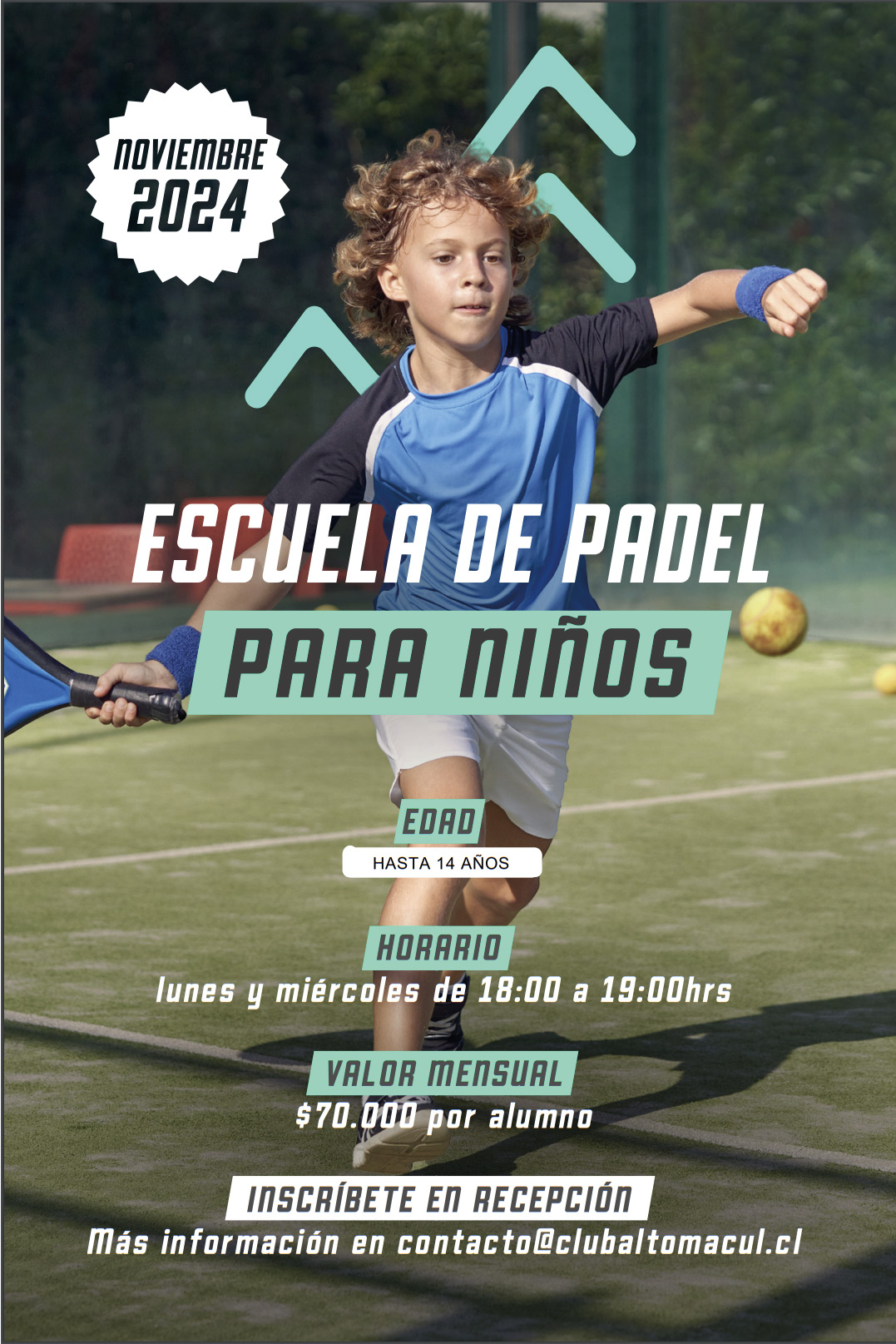 ESCUELA PADEL MENORES